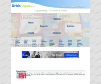 Orbislingua.com(Information about language courses) Screenshot