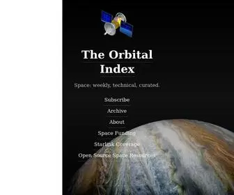 Orbitalindex.com(The Orbital Index) Screenshot