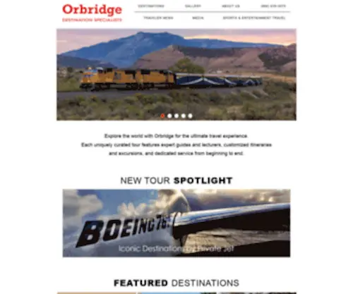 Orbridge.com(Educational Group Travel Specialists) Screenshot