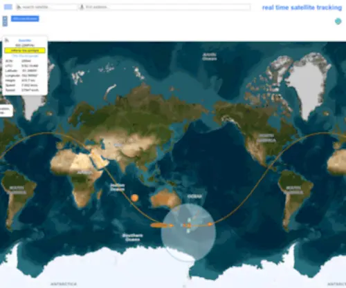 Orbtrack.org(Select any satellite orbiting the Earth and check where) Screenshot