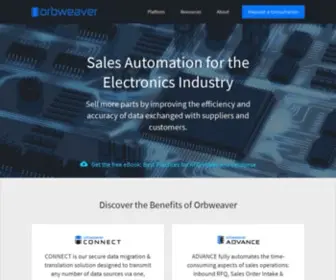 Orbweaver.com(Sales & Purchasing Automation For Manufacturing Industries) Screenshot
