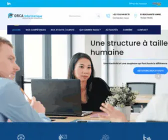 Orcas.com(Accueil ORCA informatique) Screenshot