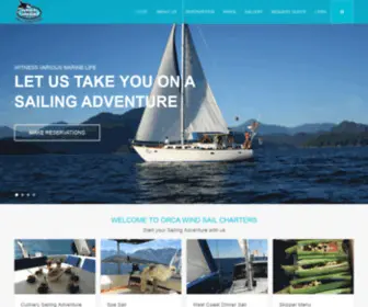 Orcawindsailcharters.com(Orca Wind Sail Charters and Adventures) Screenshot