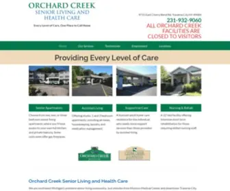 Orchardcreektc.com(Orchard Creek Senior Living and Health Care Traverse City MI) Screenshot