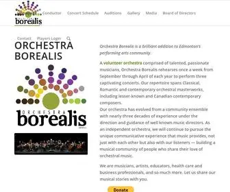 Orchestraborealis.ca(Orchestra Borealis Edmonton) Screenshot