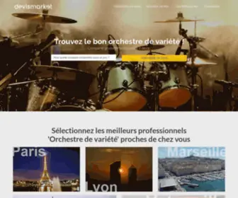 Orchestresdevariete.com(Trouvez les meilleurs orchestres de variété) Screenshot