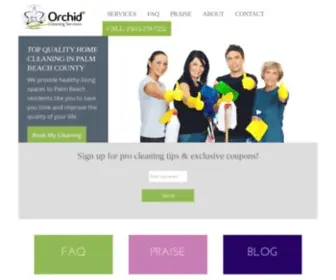 Orchidcs.com(Professional Home Cleaners Serving Palm Beach County) Screenshot