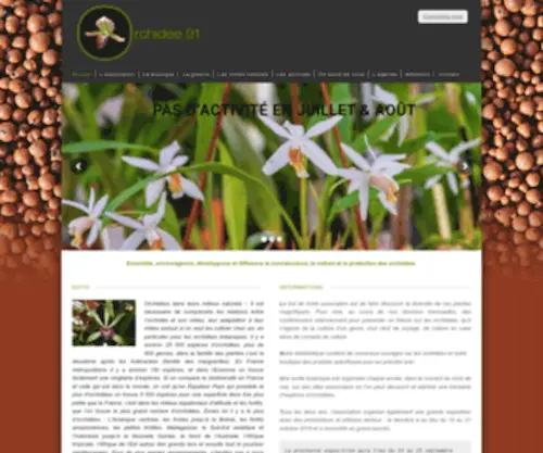 Orchidee91.com(Connaissance, culture et protection des orchidées) Screenshot