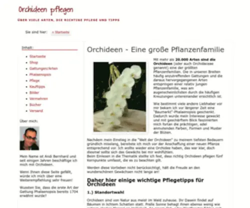 Orchideen-Pflegen.de(Über) Screenshot