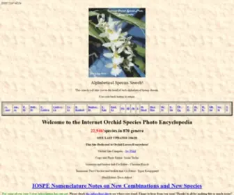 Orchidspecies.com(Internet Orchid Species Photo Encyclopedia) Screenshot