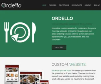 Ordello.com(Ordello Restaurant Website Design and Hosting) Screenshot
