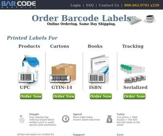 Orderbarcodelabels.com(Printed barcode labels for Products (UPC)) Screenshot