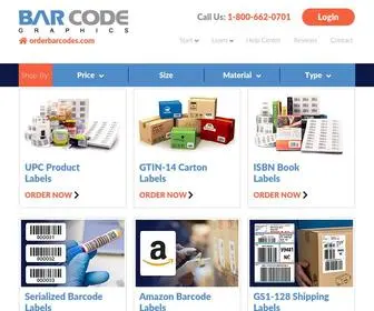 Orderbarcodes.com(Order Printed Barcodes Online) Screenshot