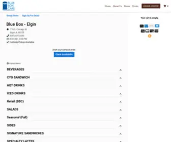 Orderblueboxcafe.com(Online ordering menu for Blue Box) Screenshot