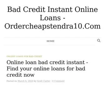 Ordercheapstendra10.com(Online loan bad credit instant) Screenshot