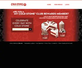 Ordercoldstone.com(Order ahead and skip the line at cold stone) Screenshot