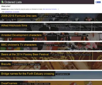 Orderedlists.co.uk(Ordered Lists) Screenshot