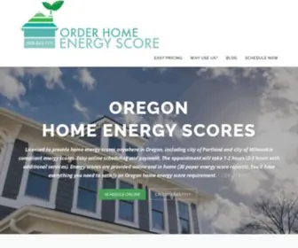 Orderhomeenergyscore.com(Home Energy Score Assessor in Portland) Screenshot