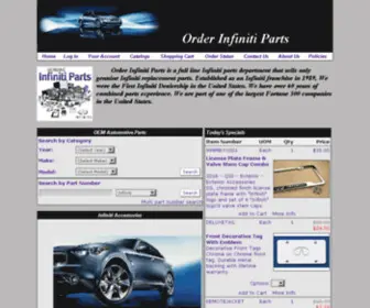 Orderinfinitiparts.com(Orderinfinitiparts) Screenshot