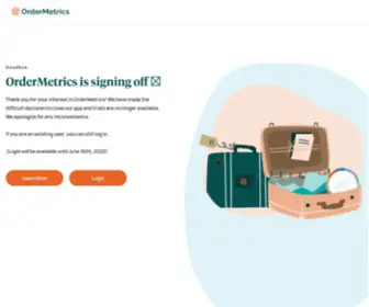 Ordermetrics.com(Sunset) Screenshot