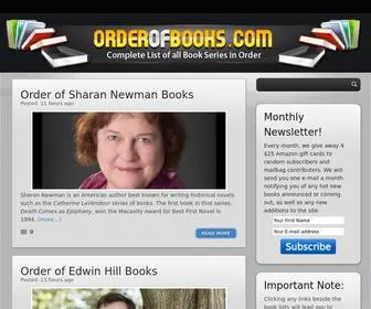 Orderofbooks.com(Complete List of all Book Series in Order) Screenshot