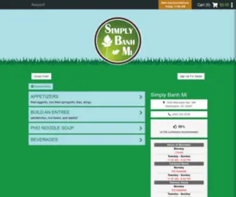 Ordersimplybanhmidc.com(Washington, DCMenu & Order Online)) Screenshot