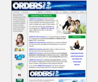 Ordersplus.com(ORDERS Plus.NET Advanced Order Processing Software) Screenshot