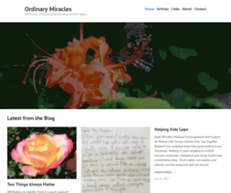 Ordinary-Miracles.com(Reflections on Teaching and Parenting) Screenshot