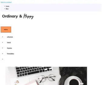 Ordinaryandhappy.com(Ordinary and happy) Screenshot