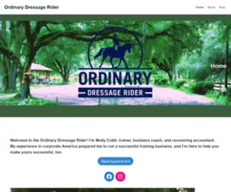 Ordinarydressagerider.com(Financial Coach for Equine Professionals) Screenshot