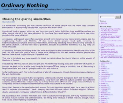 Ordinarynothing.org(Ordinary Nothing) Screenshot