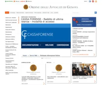 Ordineavvocatigenova.it(Ordine degli Avvocati di Genova) Screenshot
