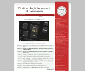 Ordineavvocatilanciano.it(Ordine degli Avvocati di Lanciano) Screenshot