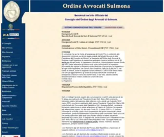 Ordineavvocatisulmona.it(Consiglio dell'Ordine degli Avvocati di Sulmona) Screenshot