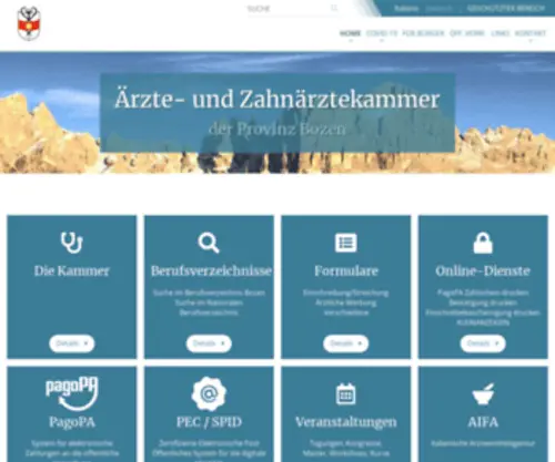 Ordinemedici.bz.it(ärzte) Screenshot