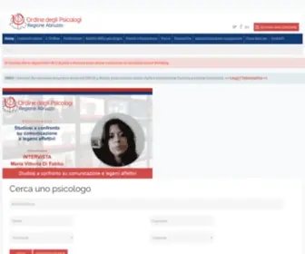 Ordinepsicologiabruzzo.it(Ordine degli psicologi della regione Abruzzo) Screenshot