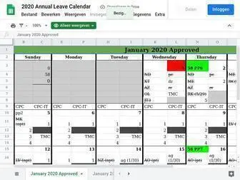 Ordleavecalendar.com(ORD Annual Leave Calendar 2022) Screenshot