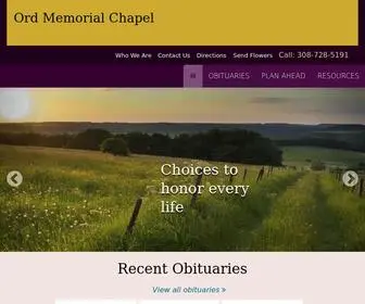 Ordmemorialchapel.com(Ord Memorial Chapel) Screenshot