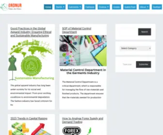 Ordnur.com(Textile and Finance) Screenshot