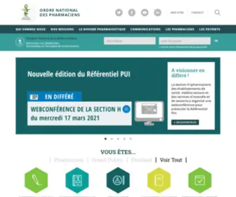 Ordre-Pharmacien.com(Ordre National des Pharmaciens) Screenshot