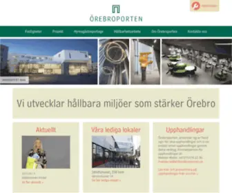 Orebroporten.se(Vi utvecklar hållbara miljöer som stärker Örebro) Screenshot