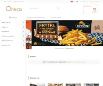 Oreco.pl(Zorientowany na Klienta dostawca do gastronomii. Kompleksowe dostawy produktów spożywczych) Screenshot