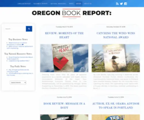 Oregonbookreport.com(Oregon Book Report) Screenshot
