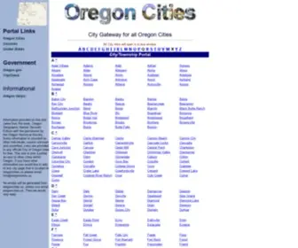 Oregoncities.us(Cities of Oregon) Screenshot