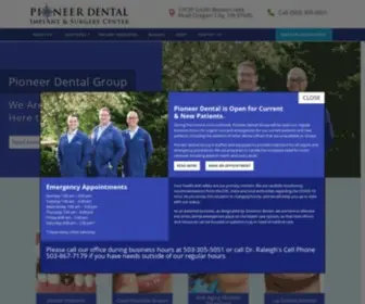 Oregoncitydentist.com(Pioneer Dental) Screenshot