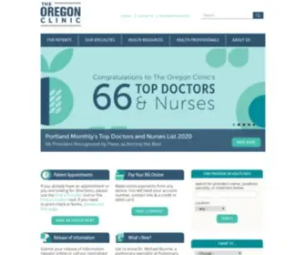 Oregonclinic.com(The Oregon Clinic) Screenshot