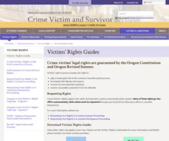 Oregoncrimevictimsrights.org(Crime Victims' Services Division) Screenshot