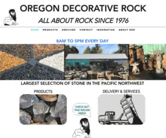 Oregondecorativerock.com(Landscape Stone and Rock Supplier) Screenshot