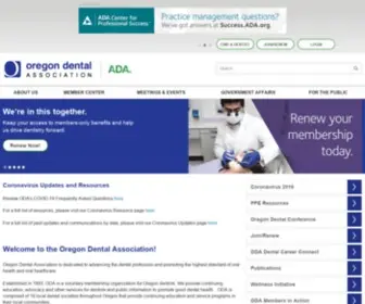 Oregondental.org(Oregon Dental Association) Screenshot