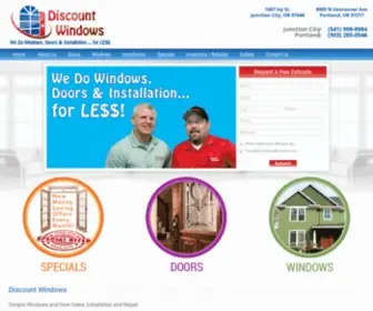 Oregondiscountwindows.com(Discount Windows and Doors Eugene Oregon) Screenshot